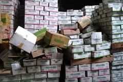 105 tấn sữa quá hạn sử dụng của Công ty Anco. (Ảnh: Internet)