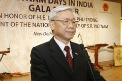 Chủ tịch Quốc hội Nguyễn Phú Trọng phát biểu khai mạc "Những ngày Việt Nam tại Ấn Độ". (Ảnh: Trí Dũng/TTXVN)