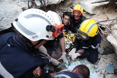 Thảm họa động đất tại Haiti. (Ảnh: AFP/TTXVN)