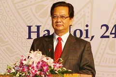 Thủ tướng Nguyễn Tấn Dũng phát biểu khai mạc hội nghị. (Ảnh: Thống Nhất/TTXVN)