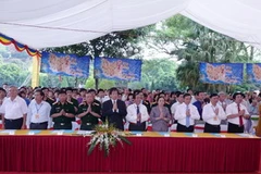 Quang cảnh lễ cầu siêu. (Ảnh: Quốc Hùng/Vietnam+)