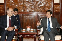 Chủ tịch nước Nguyễn Minh Triết tiếp Tiến sỹ Francis Gurry. (Ảnh: Nguyễn Khang/TTXVN)