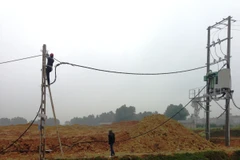 Trạm biến áp 630KVA đứng tên ông Thanh tại xã Bắc Phú, huyện Sóc Sơn (Ảnh: PV/Vietnam+) 