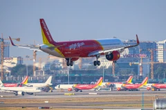 Vietjet sẽ tăng cường 120 chuyến bay để đáp ứng nhu cầu di chuyển của người dân và du khách đi lại dịp nghỉ lễ Quốc khánh 2/9. (Ảnh: PV/Vietnam+)
