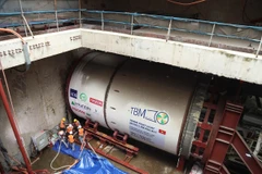 Dự án đường sắt đô thị Nhổn-Ga Hà Nội sẽ bắt đầu khoan máy TBM1 - “Thần tốc” từ Ga S9-Kim Mã tại độ sâu 17,8m. (Ảnh: PV/Vietnam+)