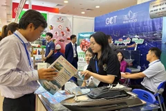 Triển lãm máy móc, thiết bị ngành hàng hải và đóng tàu Việt Nam có sự góp mặt của nhiều đơn vị trong ngành hàng hải. (Ảnh: Việt Hùng/Vietnam+)