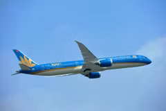 Vietnam Airlines mở đường bay thẳng đầu tiên giữa TP.HCM-Đan Mạch. (Ảnh: PV/Vietnam+)