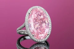 Viên kim cương hồng quý hiếm có tên Pink Promise. (Nguồn: Christie's)
