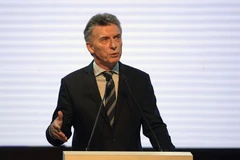 Tổng thống Argentina Mauricio Macri phát biểu tại buổi lễ. (Nguồn: AFP)