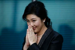 Bà Yingluck Shinawatra tới tòa án ở Bangkok, Thái Lan ngày 1/8. (Nguồn: EPA/TTXVN)