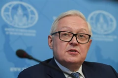 Thứ trưởng Ngoại giao Nga Sergei Ryabkov trong một cuộc họp báo tại Moskva, Nga. (Ảnh: AFP/TTXVN)
