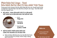 [Infographics] Bộ Linga-Yoni liền khối thế kỷ IX lớn nhất Việt Nam