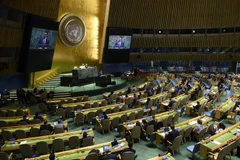 Toàn cảnh phiên họp Đại hội đồng Liên hợp quốc ở New York, Mỹ. (Ảnh: AFP/TTXVN)