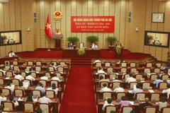 Quang cảnh kỳ họp thứ mười bốn, HĐND thành phố Hà Nội khóa XV.(Ảnh: Văn Điệp/TTXVN)