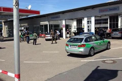 Cây xăng nơi bắt giữ đối tượng. (Nguồn: telegraph.co.uk)