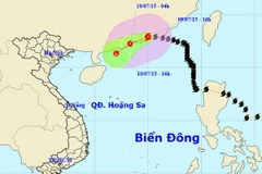 Vị trí và đường đi của bão số 2. (Nguồn: nchmf.gov.vn)