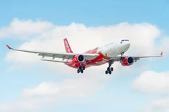 Dòng máy bay Airbus A330 của hãng hàng không Vietjet Air sẽ sử dụng để khai thác đường bay thẳng đến Australia. (Ảnh: CTV/Vietnam+)