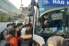 Hà Nội lên kế hoạch các tuyến xe khách tăng cường trong dịp cao điểm nghỉ lễ Giỗ Tổ Hùng Vương và 30/4-1/5 nhằm đáp ứng nhu cầu đi lại của hành khách. (Ảnh: Việt Hùng/Vietnam+)