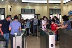 Vận tải khách của lĩnh vực đường sắt tăng trưởng mạnh với doanh thu hơn 1.246 tỷ đồng, tăng hơn 83% so cùng kỳ. (Ảnh: Việt Hùng/Vietnam+)