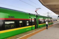 Tuyến đường sắt tốc độ cao tại Lào. (Ảnh: Việt Hùng/Vietnam+)