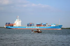 Phương tiện tàu chở hàng trên luồng tuyến đường thủy nội địa Việt Nam. (Ảnh: Việt Hùng/Vietnam+)