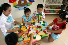 Lớp mầm non ao ước của nhiều phụ huynh (Ảnh: Nguyễn Anh/Vietnam+)