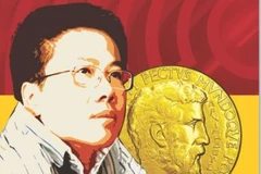 Ảnh bìa cuốn sách viết về Ngô Bảo Châu đang được đón đọc. (Ảnh: Nguyễn Anh/ Vietnam+)