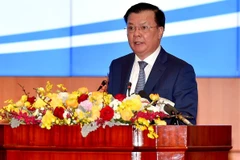 Bộ trưởng Bộ Tài chính Đinh Tiến Dũng phát biểu tại Hội nghị Tổng kết công tác tài chính, ngân sách Nhà nước năm 2019 và triển khai nhiệm vụ năm 2020. (Ảnh: BTC/Vietnam+)