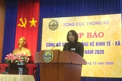 Họp báo công bố thống kê kinh tế-xã hội quý 4 và cả năm 2020, ngày 27/12. (Ảnh: Vietnam+)