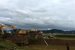 Hiện công tác đóng đường băng qua Khu công nghiệp đã hoàn thành. (Nguồn: cadn.com.vn)