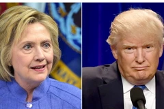 Bà Hillary Clinton và ông Donald Trump. (Ảnh: AFP/TTXVN)