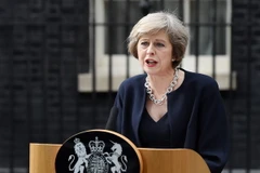 Tân Thủ tướng Anh Theresa May phát biểu tại thủ đô London ngày 13/7. (Ảnh: EPA/TTXVN)