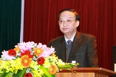 Trưởng Ban Tổ chức Trung ương Tô Huy Rứa phát biểu chỉ đạo Hội nghị. (Ảnh: Doãn Tấn/TTXVN)