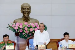 Phó Thủ tướng Trương Hòa Bình phát biểu tại cuộc họp. (Ảnh: An Đăng/TTXVN)