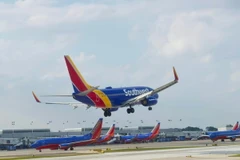 Một máy bay của Hãng hàng không Southwest. (Ảnh: AFP/TTXVN)