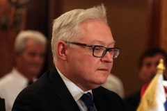 Thứ trưởng Ngoại giao Nga Sergei Ryabkov trong cuộc họp báo ở Damascus của Syria ngày 28/6 vừa qua. (Ảnh: EPA/TTXVN)