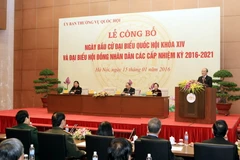 Quang cảnh buổi Lễ công bố Nghị quyết. (Ảnh: Phạm Kiên/TTXVN)