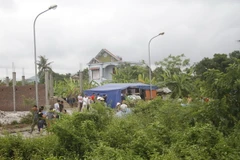 Khu vực xảy ra vụ án mạng. (Ảnh: Nguyễn Hoàng/TTXVN)