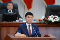 Ông Temir Sariyev tại lễ tuyên thệ nhậm chức ở Bishkek. (Ảnh: THX/TTXVN)