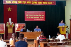 Quang cảnh buổi xin lỗi. (Ảnh: Bùi Đức Hiếu/TTXVN)