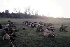 Nhóm khủng bố Okba Ibn Nafi huấn luyện chiến binh. (Nguồn: thelineofsteel.weebly)