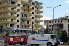 Vụ đánh bom nhằm vào một đồn cảnh sát tại thành phố Midyat, Thổ Nhĩ Kỳ hồi tháng 6 vừa qua. (Nguồn: Reuters)