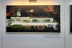 Trưng bày giải pháp chiếu sáng di tích, công trình lịch sử của Italy. (Ảnh: Việt Hưng)