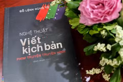 Sách chuyên khảo ''Nghệ thuật viết kịch bản phim truyện truyền hình'' của Phó Giáo sư, Tiến sỹ Đỗ Lệnh Hùng Tú. (Ảnh: Minh Anh/Vietnam+)