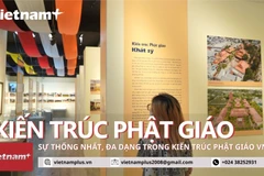 Chiêm ngưỡng những nét đẹp trong kiến trúc Phật giáo Việt Nam. (Ảnh: Việt Hưng/Vietnam+)