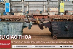 Tượng "Hai chú trâu": Công-nông hòa hợp trên tác phẩm sơn mài