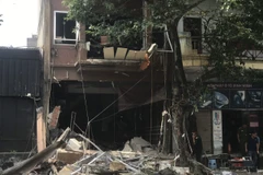 Toàn cảnh khu vực xảy ra vụ nổ. (Ảnh: Việt Anh/Vietnam+)