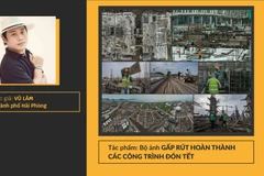 Tác giả Vũ Lâm và bộ ảnh đoạt giải nhất. (Ảnh: BTC)