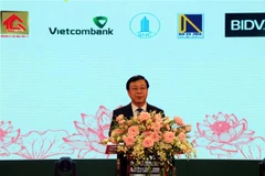 Bí thư Tỉnh ủy Hải Dương Phạm Xuân Thăng phát biểu tại Hội nghị gặp gỡ doanh nghiệp Việt Nam tại Nhật Bản. (Ảnh: Mạnh Tú/TTXVN)