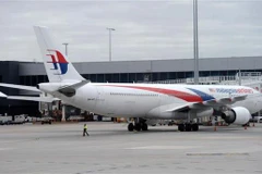 Máy bay của Hãng hàng không Malaysia Airlines tại sân bay Melbourne, Australia. (Nguồn: AFP/TTXVN)